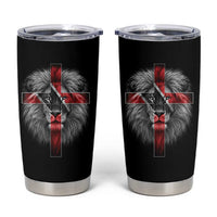 Lion of Judah Cross Trinidadian Flag Tumbler Cup Christian Faith Trini Trinidad And Tobago Pride