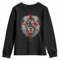 Lion of Judah Cross Trinidadian Flag Youth Sweatshirt Christian Faith Trini Trinidad And Tobago Pride