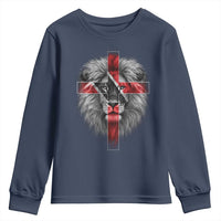 Lion of Judah Cross Trinidadian Flag Youth Sweatshirt Christian Faith Trini Trinidad And Tobago Pride