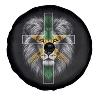 Lion of Judah Cross Jamaica Flag Spare Tire Cover Christian Faith Jamaican Pride