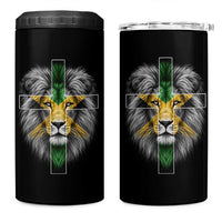 Lion of Judah Cross Jamaica Flag 4 in 1 Can Cooler Tumbler Christian Faith Jamaican Pride