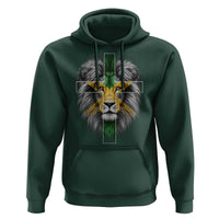 Lion of Judah Cross Jamaica Flag Hoodie Christian Faith Jamaican Pride