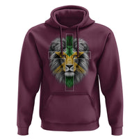 Lion of Judah Cross Jamaica Flag Hoodie Christian Faith Jamaican Pride