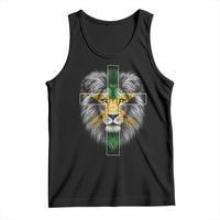 Lion of Judah Cross Jamaica Flag Tank Top Christian Faith Jamaican Pride