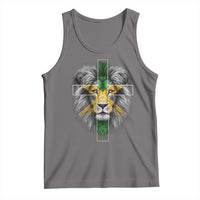 Lion of Judah Cross Jamaica Flag Tank Top Christian Faith Jamaican Pride