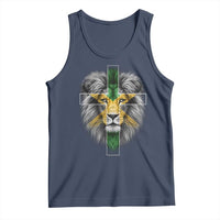 Lion of Judah Cross Jamaica Flag Tank Top Christian Faith Jamaican Pride