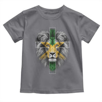 Lion of Judah Cross Jamaica Flag Toddler T Shirt Christian Faith Jamaican Pride