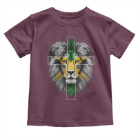 Lion of Judah Cross Jamaica Flag Toddler T Shirt Christian Faith Jamaican Pride