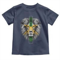Lion of Judah Cross Jamaica Flag Toddler T Shirt Christian Faith Jamaican Pride