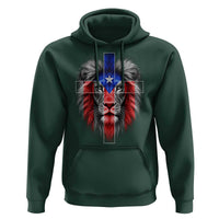 Lion of Judah Cross Puerto Rico Flag Hoodie Christian Faith Puerto Rican Pride
