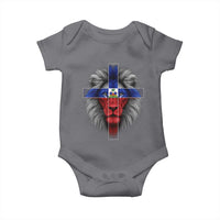 Lion of Judah Cross Haiti Flag Baby Onesie Christian Faith Haitian Pride