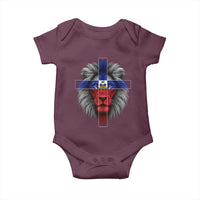 Lion of Judah Cross Haiti Flag Baby Onesie Christian Faith Haitian Pride