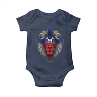 Lion of Judah Cross Haiti Flag Baby Onesie Christian Faith Haitian Pride
