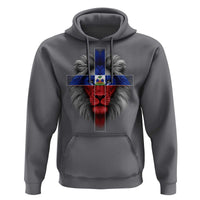 Lion of Judah Cross Haiti Flag Hoodie Christian Faith Haitian Pride