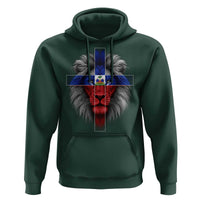 Lion of Judah Cross Haiti Flag Hoodie Christian Faith Haitian Pride