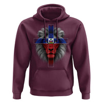 Lion of Judah Cross Haiti Flag Hoodie Christian Faith Haitian Pride