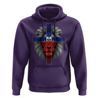 Lion of Judah Cross Haiti Flag Hoodie Christian Faith Haitian Pride