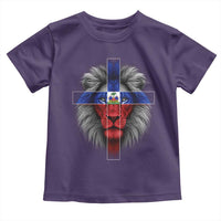 Lion of Judah Cross Haiti Flag Toddler T Shirt Christian Faith Haitian Pride