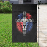 Lion of Judah Cross Dominican Republic Flag Garden Flag Christian Faith Dominican Pride