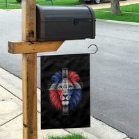 Lion of Judah Cross Dominican Republic Flag Garden Flag Christian Faith Dominican Pride