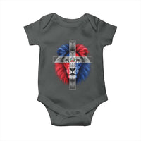 Lion of Judah Cross Dominican Republic Flag Baby Onesie Christian Faith Dominican Pride