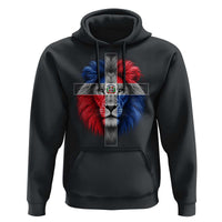 Lion of Judah Cross Dominican Republic Flag Hoodie Christian Faith Dominican Pride