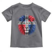 Lion of Judah Cross Dominican Republic Flag Toddler T Shirt Christian Faith Dominican Pride