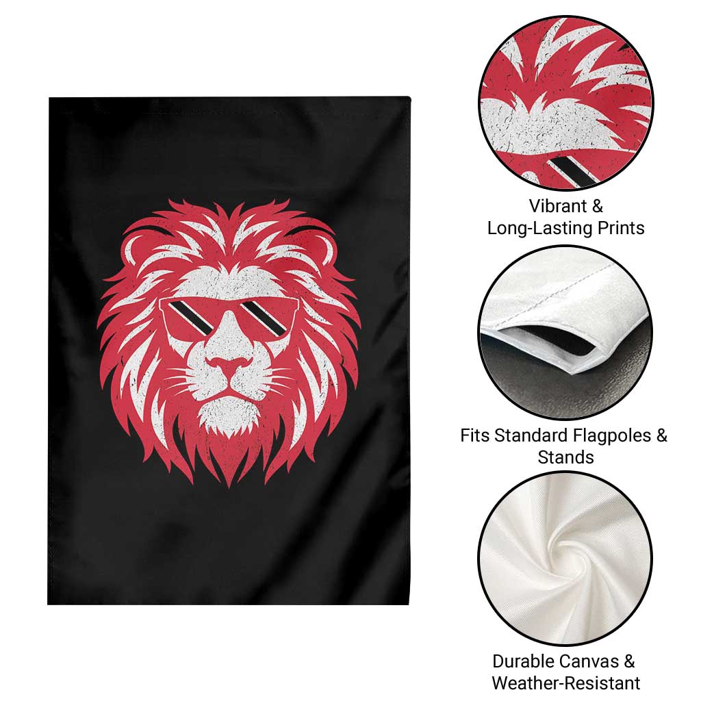 Trinidad and Tobago Lion Garden Flag Vintage Caribbean Pride