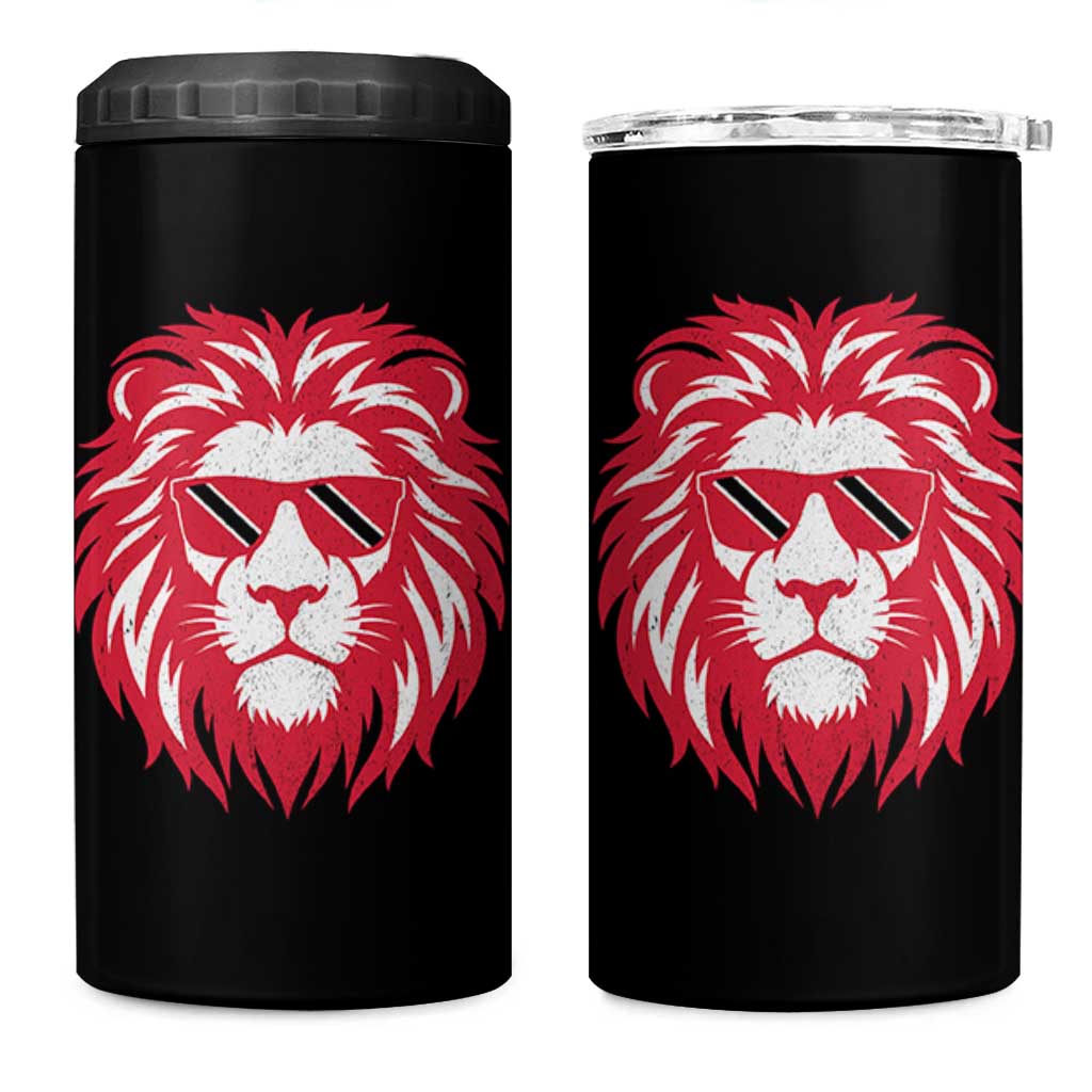 Trinidad and Tobago Lion 4 in 1 Can Cooler Tumbler Vintage Caribbean Pride