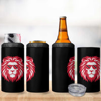 Trinidad and Tobago Lion 4 in 1 Can Cooler Tumbler Vintage Caribbean Pride