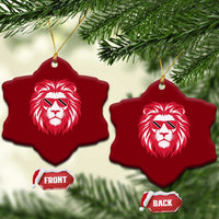 Trinidad and Tobago Lion Ceramic Ornament Vintage Caribbean Pride