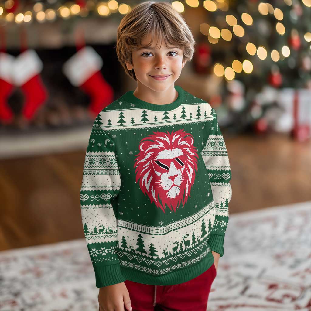 Trinidad and Tobago Lion Ugly Christmas Sweater Vintage Caribbean Pride