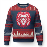 Trinidad and Tobago Lion Ugly Christmas Sweater Vintage Caribbean Pride
