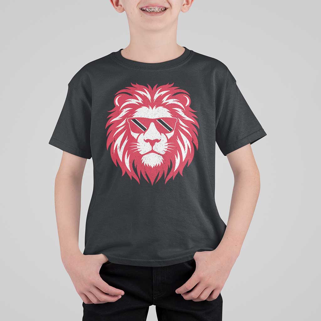 Trinidad and Tobago Lion T Shirt For Kid Vintage Caribbean Pride