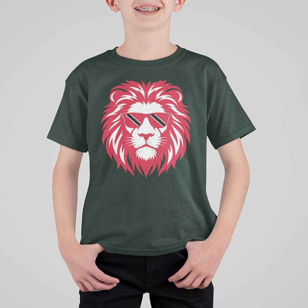 Trinidad and Tobago Lion T Shirt For Kid Vintage Caribbean Pride