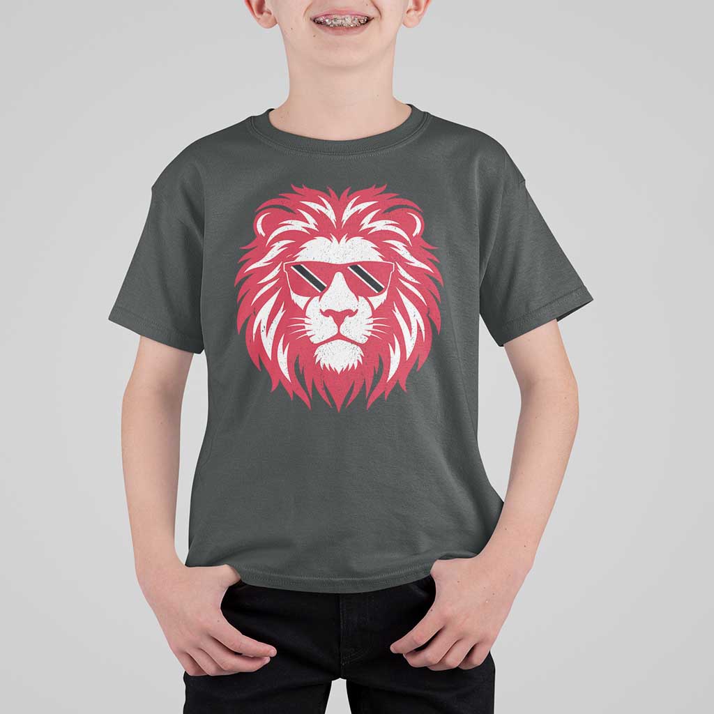 Trinidad and Tobago Lion T Shirt For Kid Vintage Caribbean Pride