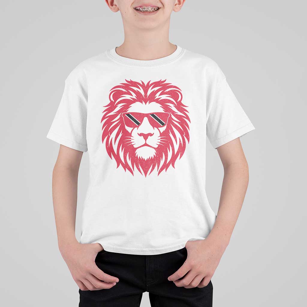 Trinidad and Tobago Lion T Shirt For Kid Vintage Caribbean Pride