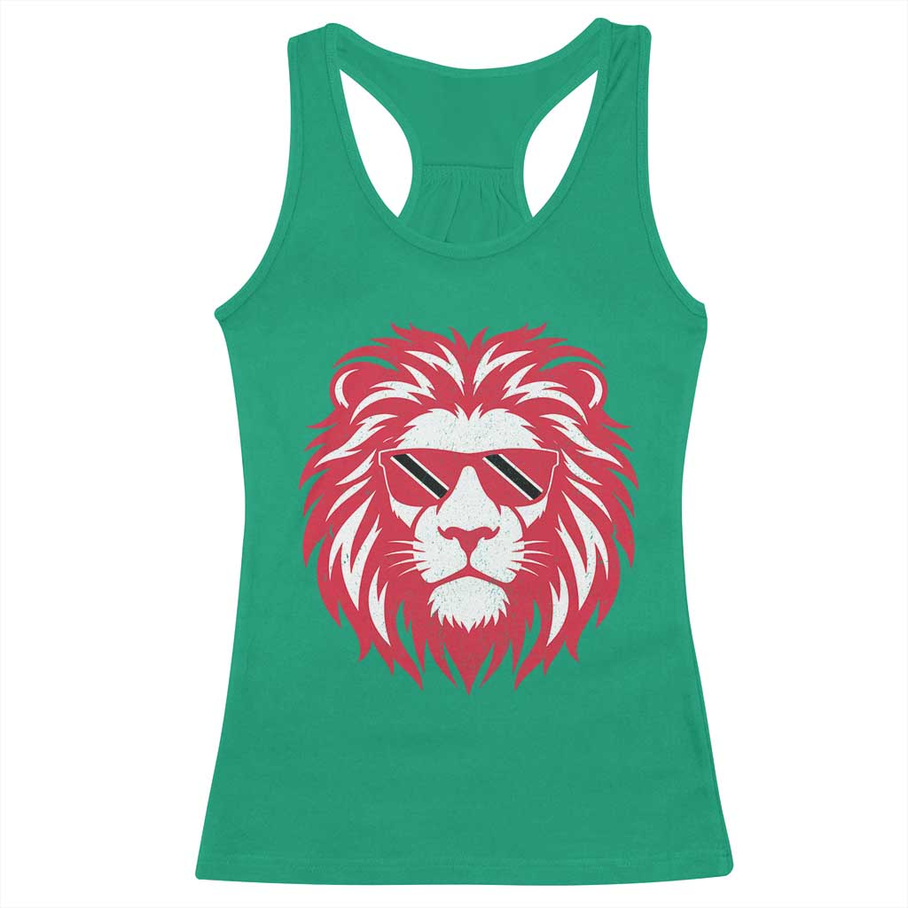 Trinidad and Tobago Lion Racerback Tank Top Vintage Caribbean Pride