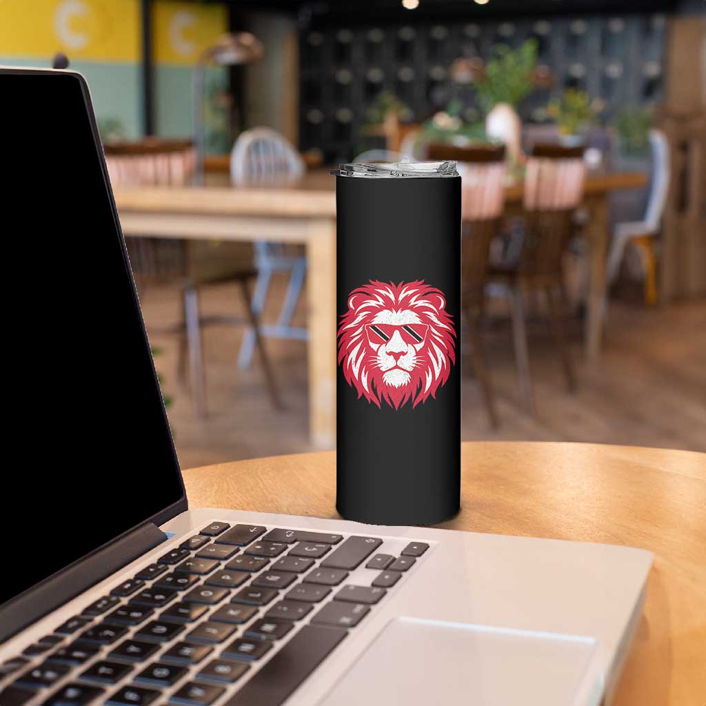 Trinidad and Tobago Lion Skinny Tumbler Vintage Caribbean Pride