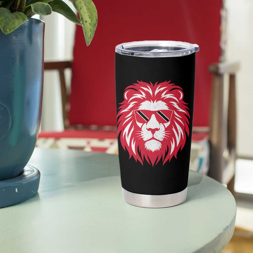 Trinidad and Tobago Lion Tumbler Cup Vintage Caribbean Pride