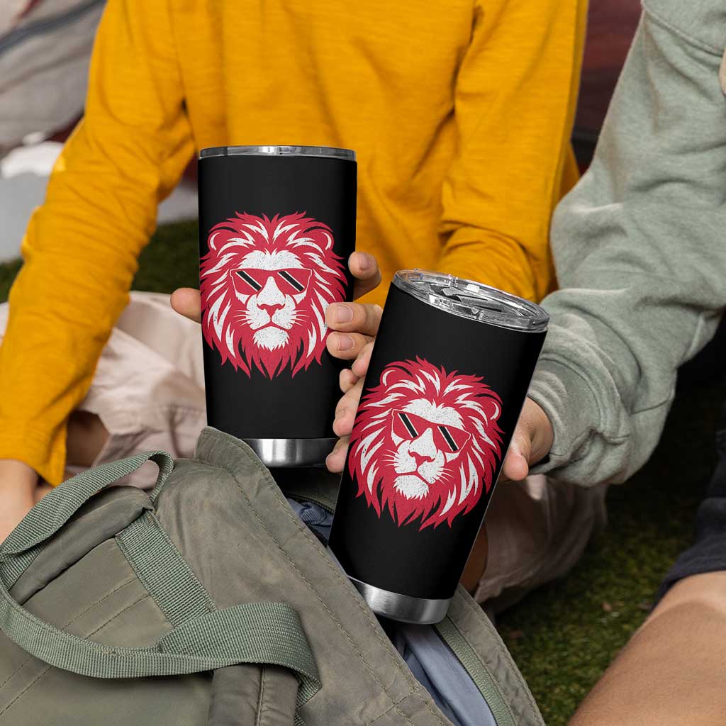 Trinidad and Tobago Lion Tumbler Cup Vintage Caribbean Pride