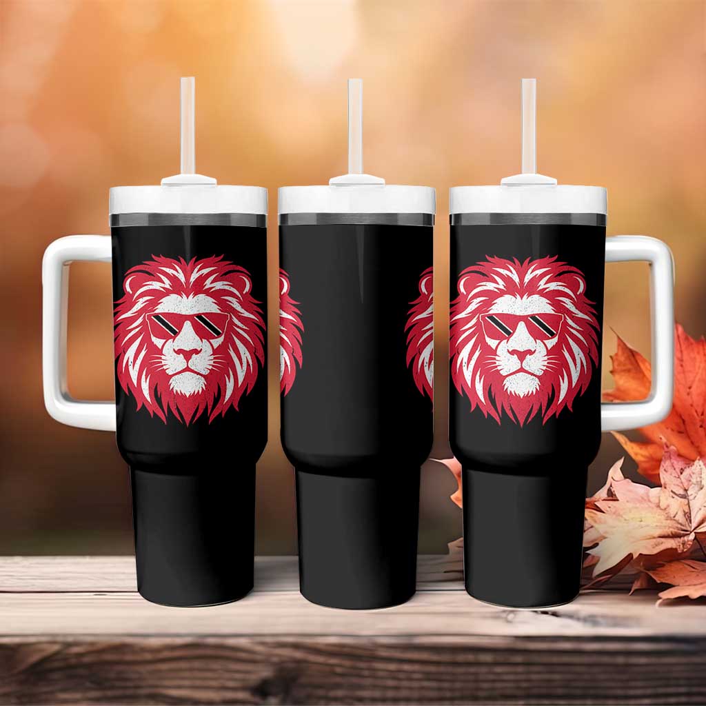 Trinidad and Tobago Lion Tumbler With Handle Vintage Caribbean Pride