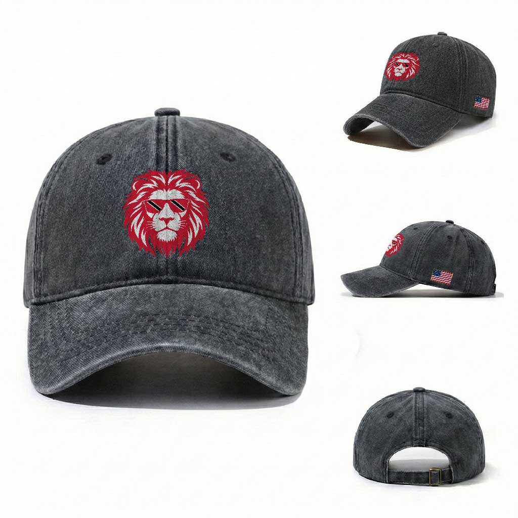 Trinidad and Tobago Lion Washed Cotton Baseball Cap Vintage Caribbean Pride