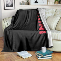 Vintage Trini Throw Blanket Trinidad and Tobago Flag Minimalist Patriotic Caribbean Pride