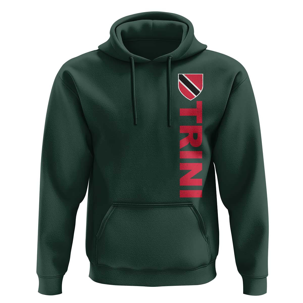 Vintage Trini Hoodie Trinidad and Tobago Flag Minimalist Patriotic Caribbean Pride