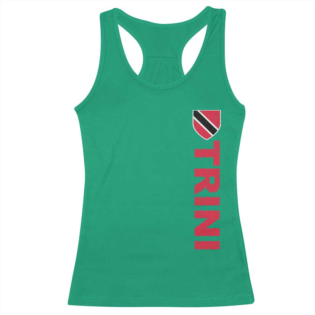 Vintage Trini Racerback Tank Top Trinidad and Tobago Flag Minimalist Patriotic Caribbean Pride