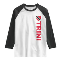 Vintage Trini Raglan Shirt Trinidad and Tobago Flag Minimalist Patriotic Caribbean Pride