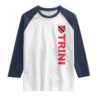 Vintage Trini Raglan Shirt Trinidad and Tobago Flag Minimalist Patriotic Caribbean Pride