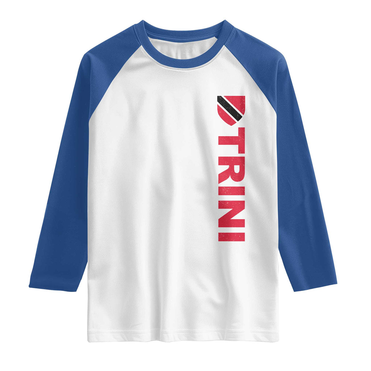 Vintage Trini Raglan Shirt Trinidad and Tobago Flag Minimalist Patriotic Caribbean Pride