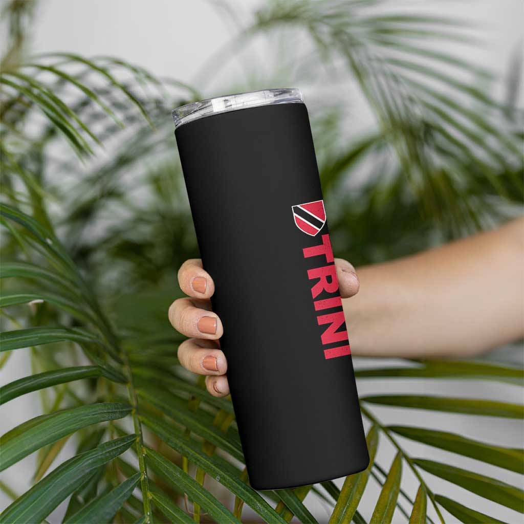 Vintage Trini Skinny Tumbler Trinidad and Tobago Flag Minimalist Patriotic Caribbean Pride